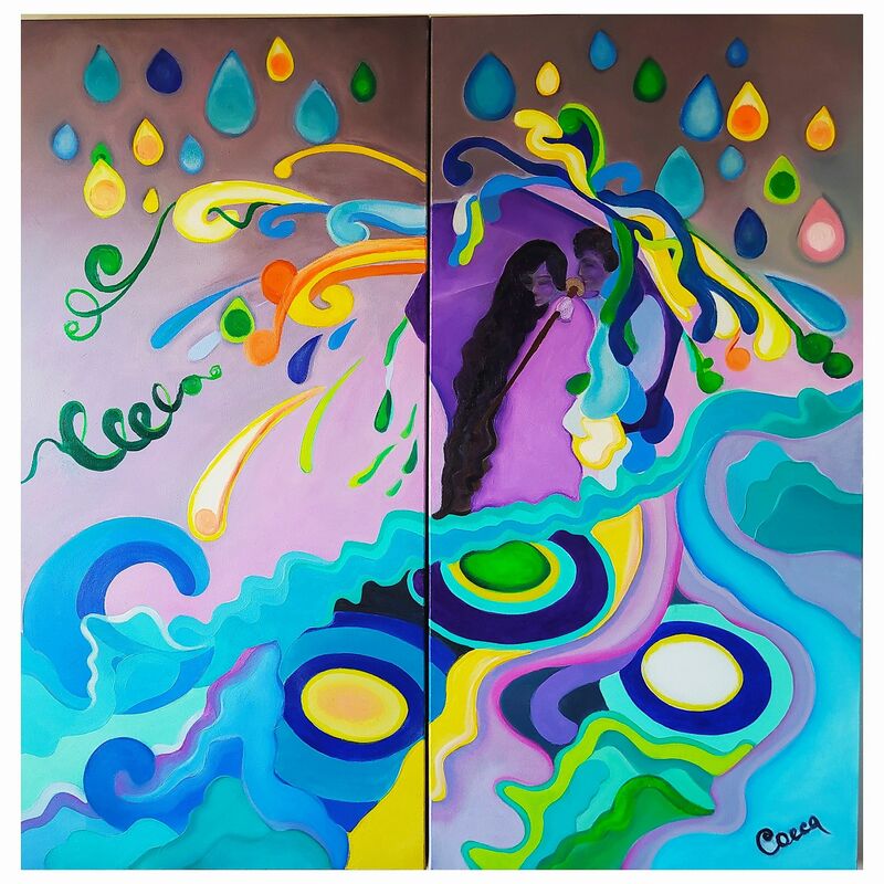 Amanti sotto la pioggia - a Paint by Cocca