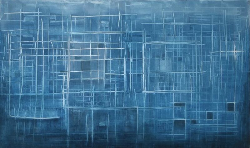 Composition in blue - a Paint by Lorenzo Erba