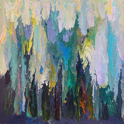Mount-Forest - A Paint Artwork by Jiacheng Wang