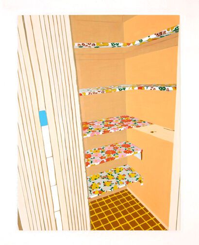 Paper Shelves - a Paint Artowrk by Joanna Silver