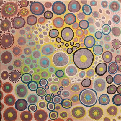 Pink bubbles - A Paint Artwork by tinkabenka