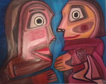 The meeting of 2 souls - a Paint Artowrk by SAB