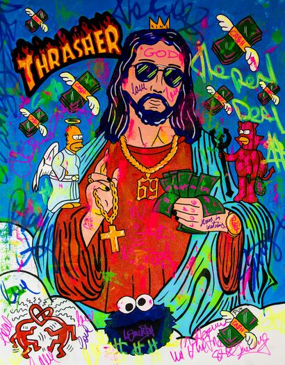 Cool Lord Jesus by Carlos Pun - a Paint Artowrk by Carlos Pun