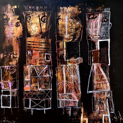 Deux chaises pour quatre - a Paint Artowrk by Virginie Munch