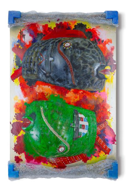 La palabre des Totems - A Paintings Artwork by armand lenta