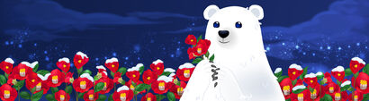 Master Polar Bear and Winter in Korea - a Digital Art Artowrk by LinaLee