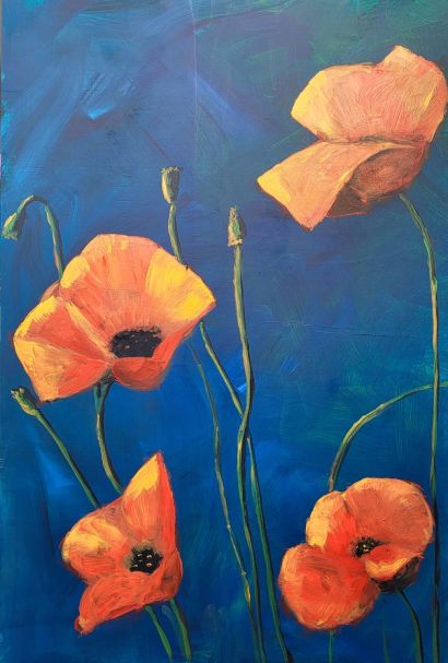 Poppies - a Paintings Artwork by Angelo Calcagno