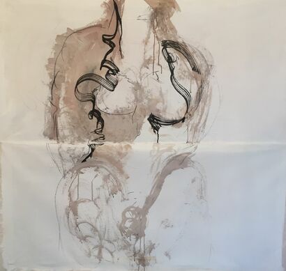 Buste blanc - a Paint Artowrk by Fabienne Benveniste