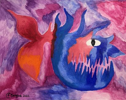 Silken Sufferer - a Paint Artowrk by E. Felipe De La Torre