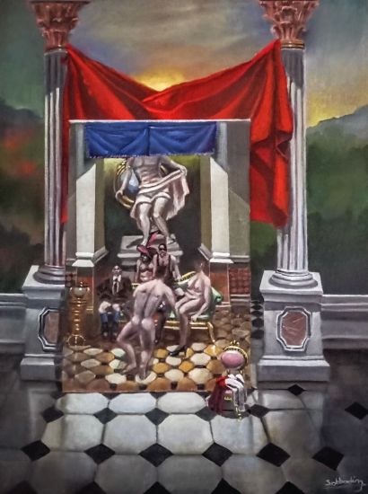 Escena Dionisíaca - a Paintings Artwork by Fabián 