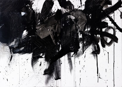 Black and white n. 8 - a Paint Artowrk by Ernesto Notarantonio