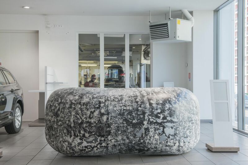 2m Headrest (Marble Edition) - a Sculpture & Installation by Merryl Bouchereau