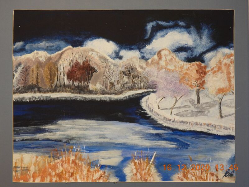 Wintery Scene - a Paint by Eric Cannell