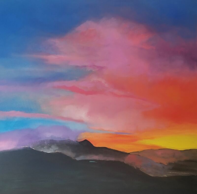 Nubes Rojas II. - a Paint by Lola Sánchez 