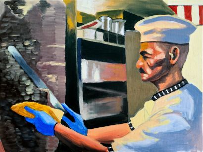 Working Class Hero - a Paintings Artwork by Karamoush