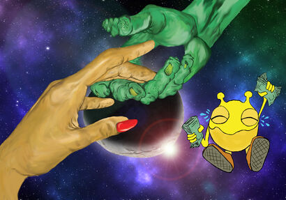 Spaceship 2  - A Digital Graphics and Cartoon Artwork by Krystal Rhema Wharton