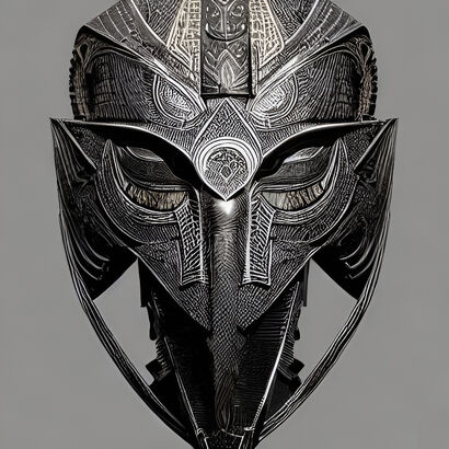 Sango Mask - a Digital Art Artowrk by Ray