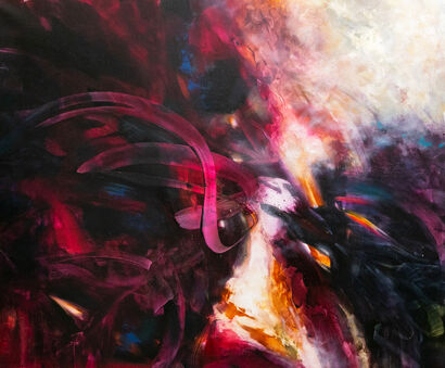 Mycelium of Emotions. Ebbs and Flows - A Paint Artwork by Heleliis Hõim