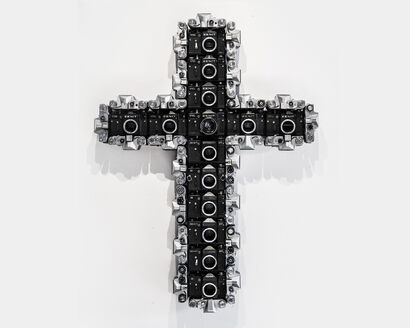 Zenit Sculpture / Old cameras - a Sculpture & Installation Artwork by Just Machine