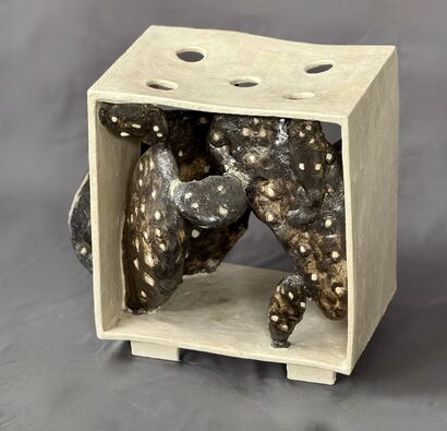 Furniture series: Cactus serie stool-1- Faenza - a Sculpture & Installation Artowrk by Guez laurent