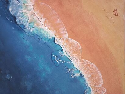 Quelque part entre ciel et mer - a Paint Artowrk by Charline Poirson