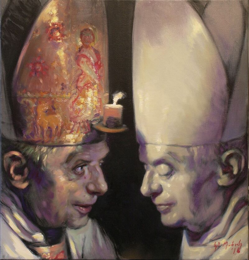 Illuminated Pope - a Paint by Gerd Mosbach