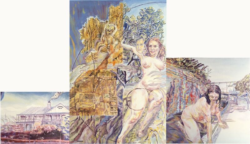 Darwin’s Tree, Wentworth Falls (Ideals are dangerous things. Realities are better. They wound but they are better.) - a Paintings by Patrick Hromas