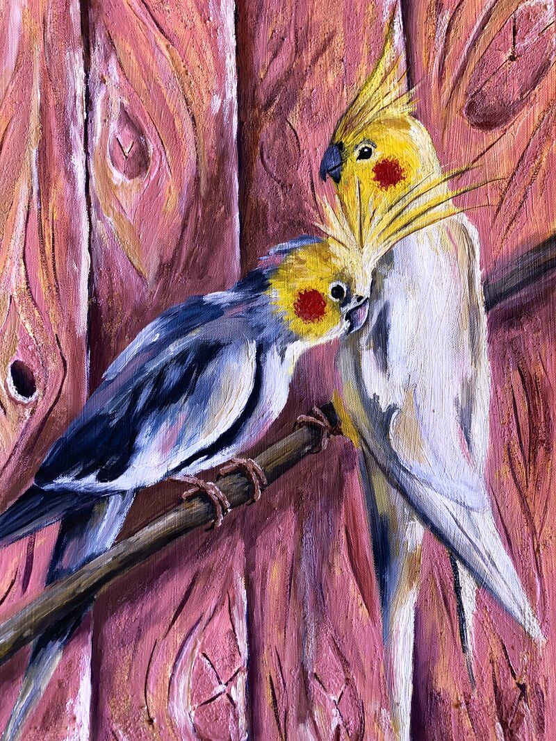 Two Parrots - a Paint by Elena Belous