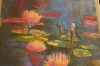 Water lilies - a Paint Artowrk by Ghislaine Rosso