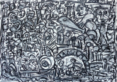And everyone was talking about the fish, which fish, who is seeing a fish - a Paint Artowrk by Peter Seelig