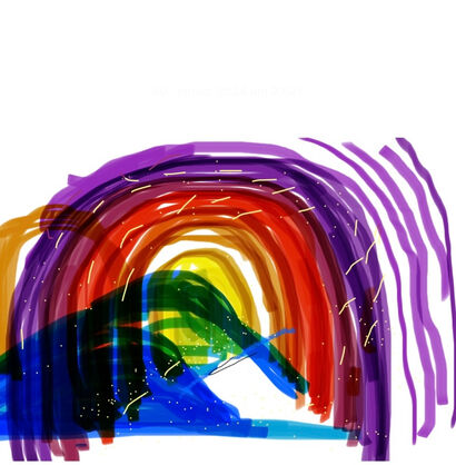 Towards and through the rainbow - a Paint Artowrk by Gotthard Killian