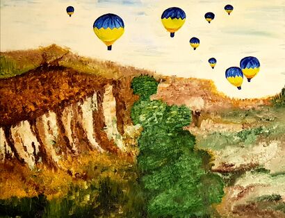 Cappadocia's baloons - A Paint Artwork by francesca gramenzi