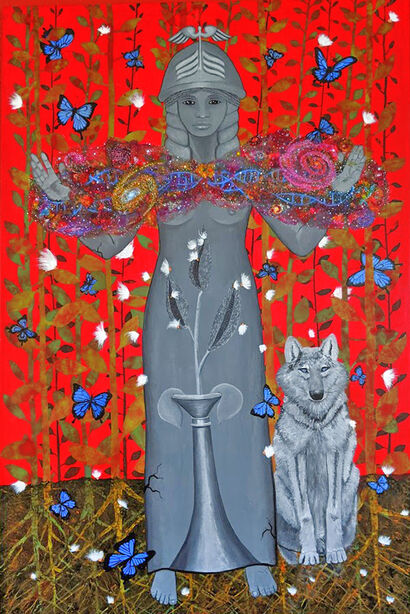 She Who Heals - A Paint Artwork by Linda Storm