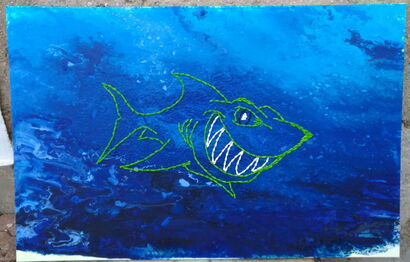 Requin - A Paint Artwork by Giuseppe Vedovato