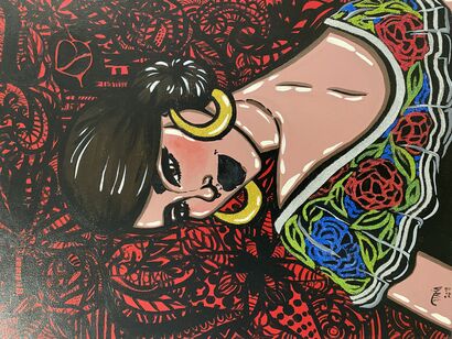 Flamenco Dancer - a Paint Artowrk by Tania Chehaibar