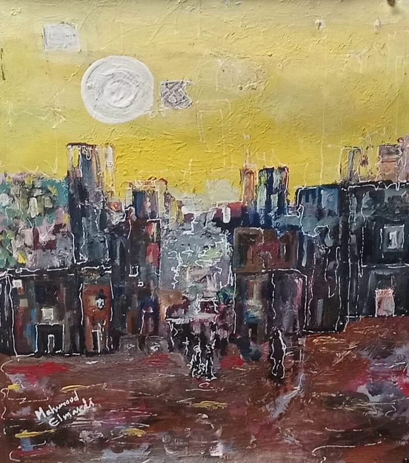 Cities of bedroom - a Paintings by Mahmoud  Elmardi 