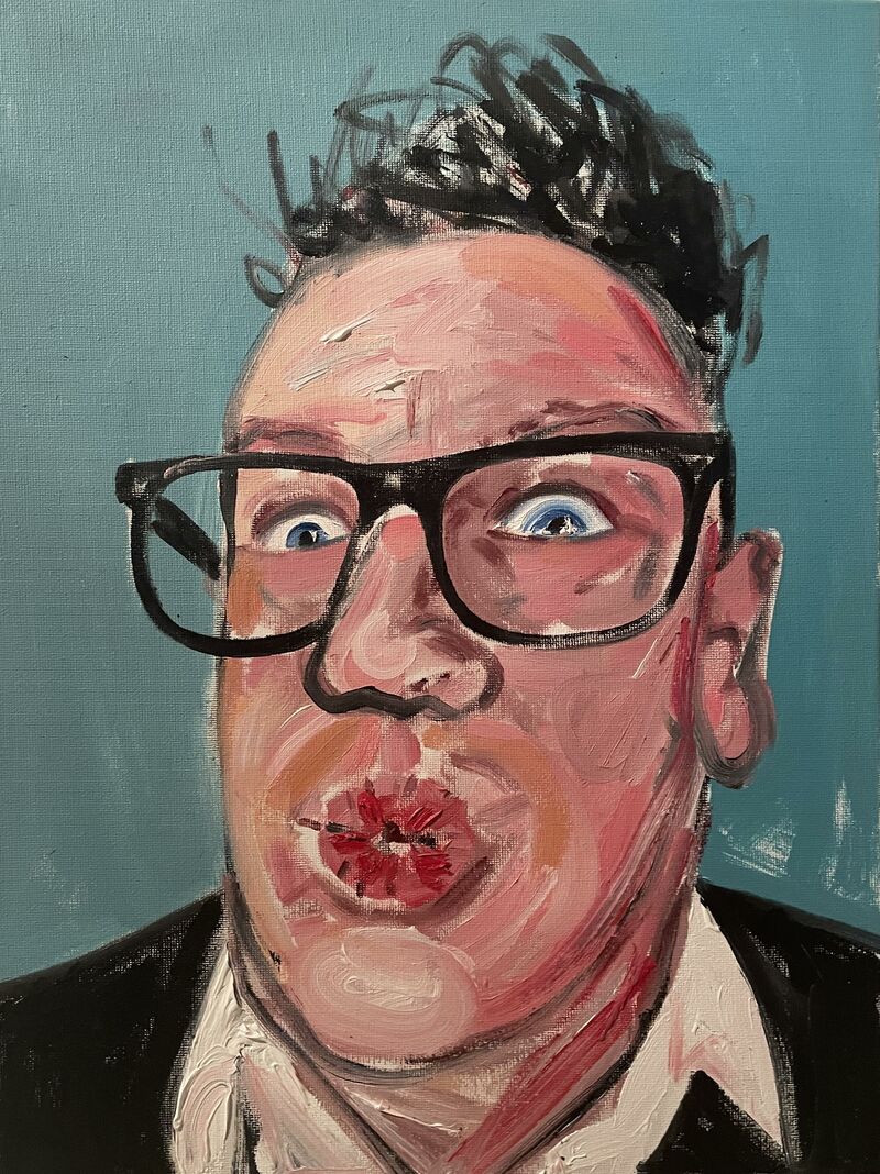 pouting - a Paintings by Andy P