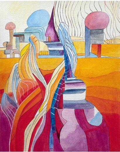 Flowing Worlds - a Paint Artowrk by Aria Artis