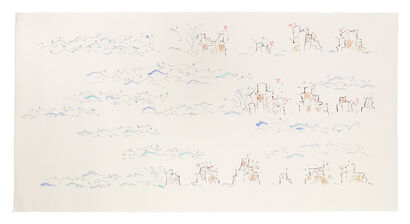 Sea on the Rock Landscape  - a Paint Artowrk by Jeanteur Paul