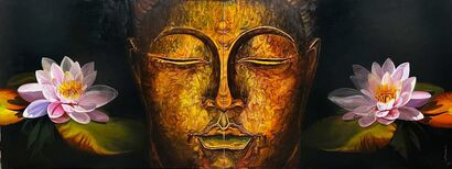 Buddha - a Paint Artowrk by Nasanbat Nyamgerel