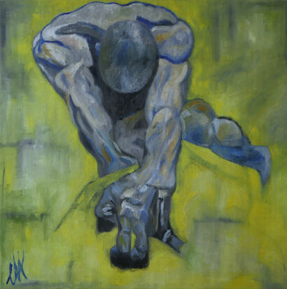 Worship | Men on the Run Series - a Paint Artowrk by Cordula Heuer
