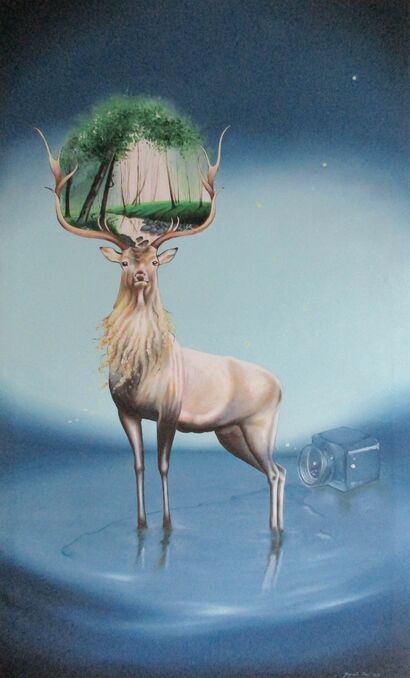 Il Cervo Sogno o rinacita - A Paint Artwork by Omar