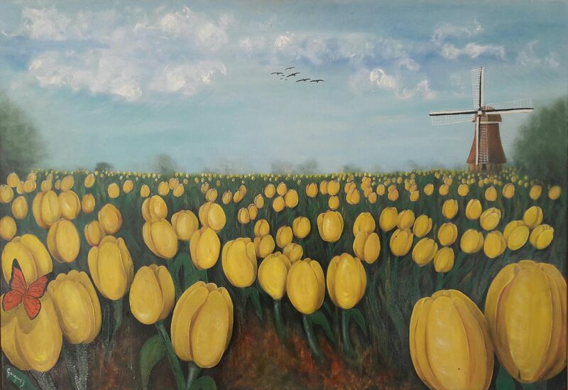 Viaggio in Olanda - tulipani gialli - a Paint by DANIELA GARGANO