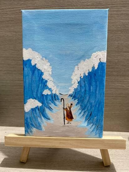 Moises among the waters - a Paintings by Sandra Milena Julio Lopez Samy