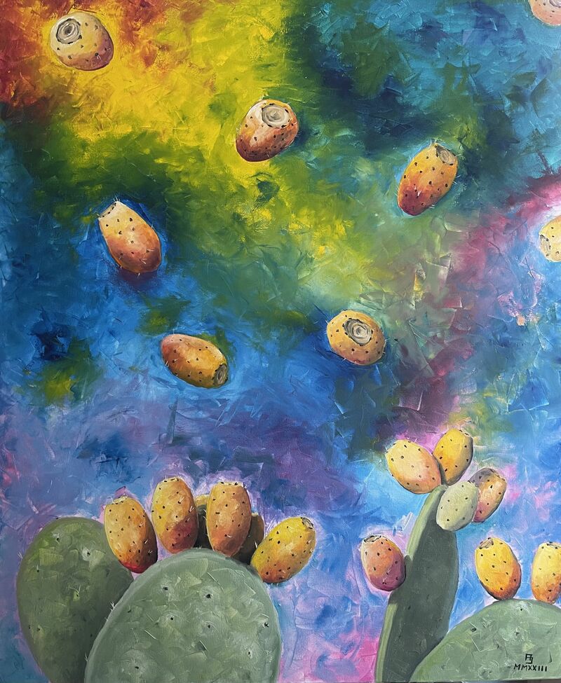 Fichi d'India party - a Paintings by Aldo Inchingolo Inchingolo