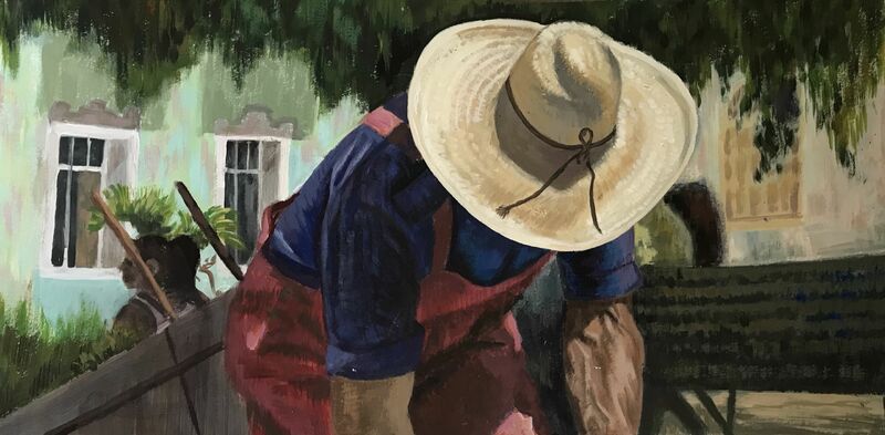 Cuban worker - a Paint by Veronika Akopyan