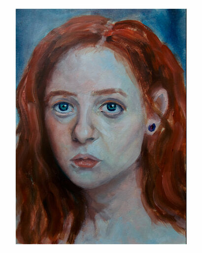 Red curls - A Paint Artwork by Fiorella Zoffoli