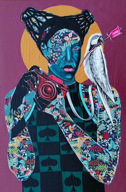 LE JEU DE LA DAME - a Paint Artowrk by Marcelin YAO