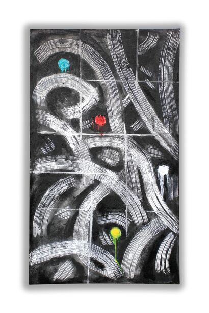 Where Darkness Vibrates - a Paint Artowrk by Monica  De Agostini