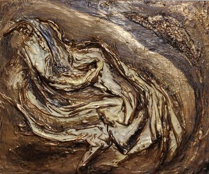 Stream of bronze - a Paint Artowrk by Mary Bobson